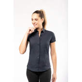 Dames Stretch Blouse Korte Mouwen